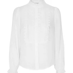 Women Lollys Laundry SS25 Ariel Shirt in White by Lollys Laundry