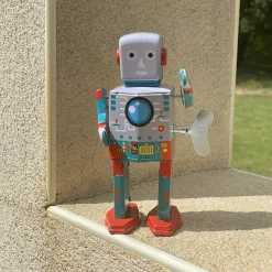 Mr & Mrs Tin Astronaut Bot Wind Up Tin Robot (Limited Edition) by