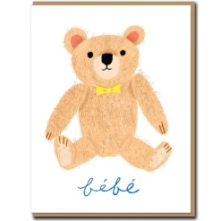 1973 Baby Teddy Greetings Card by Carolyn Suzuki for