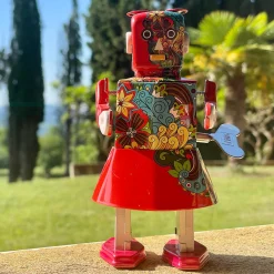 Mr & Mrs Tin Blossom Bot Wind Up Tin Robot (Limited Edition) by
