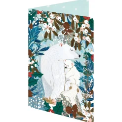 Roger La Borde Enchanting Polar Bears Laser Cut Christmas Greetings Card By