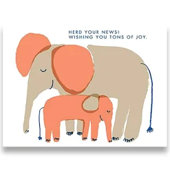 1973 Herd Your News Greetings Card by Egg Press for