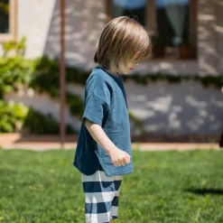 Kids 1+ In The Family SS25 Pietro Top in Petroleum by 1+ in the Family