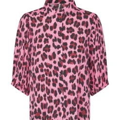 Women Lollys Laundry SS25 Prato Shirt in Neon Pink by Lollys Laundry