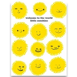 1973 Welcome To The World Little Sunshine Greetings Card by Egg Press for